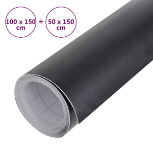 vidaXL Car Wraps 2 pcs. Matte Black 100x150 cm+50x150 cm