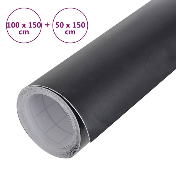 vidaXL Car Wraps 2 pcs. Matte Black 100x150 cm+50x150 cm