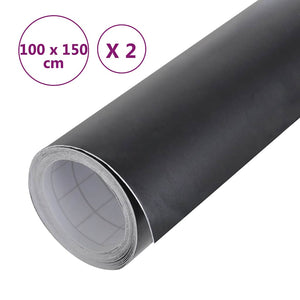 vidaXL Car Wraps 2 pcs. Matte Black 100x150 cm