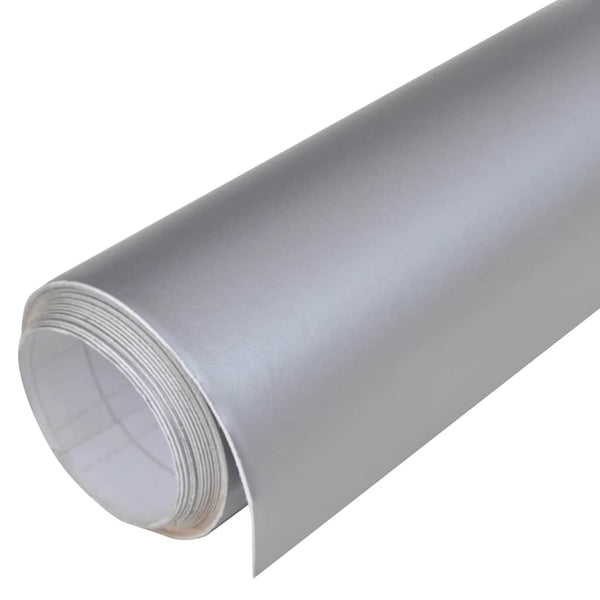 vidaXL Car Wrap Matte Silver 100x150 cm
