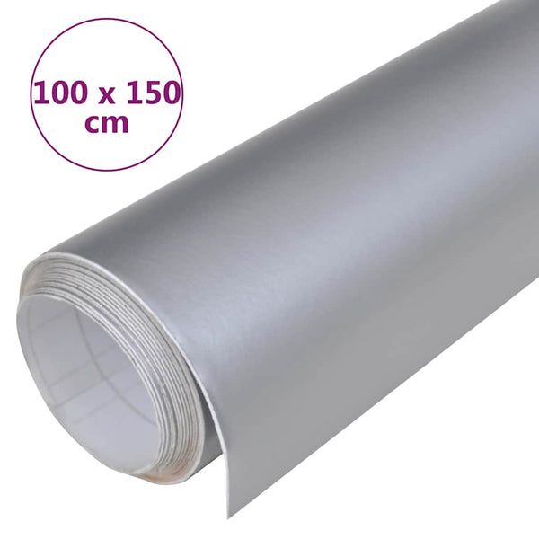vidaXL Car Wrap Matte Silver 100x150 cm