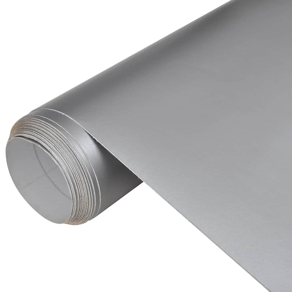 vidaXL Car Wrapping Film 2 pcs. Matte Silver 100x150 cm+50x150 cm