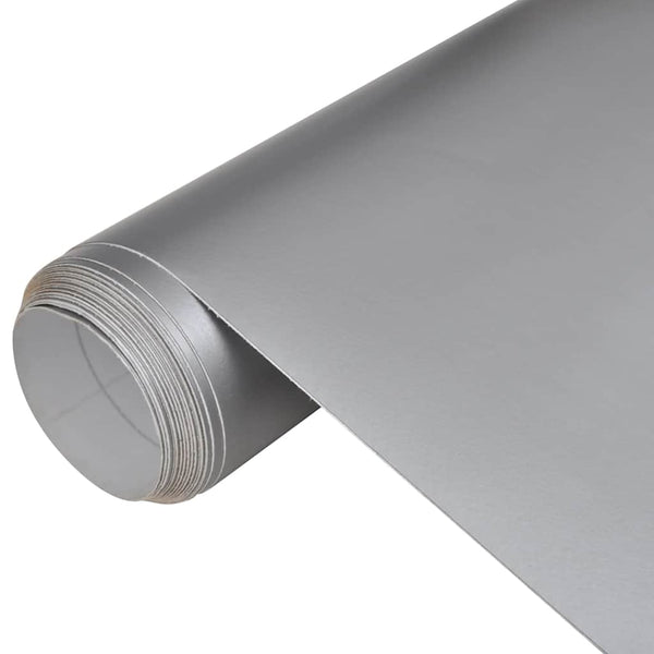 vidaXL Car Wrapping Film 2 pcs. Matte Silver 100x150 cm+50x150 cm