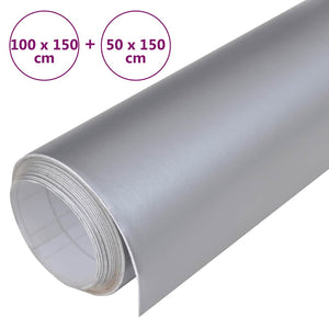 vidaXL Car Wrapping Film 2 pcs. Matte Silver 100x150 cm+50x150 cm