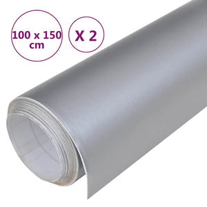 vidaXL Car Foils 2 pcs. Matte Silver 100x150 cm