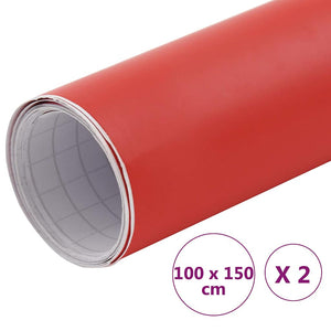 vidaXL Car Wrapping Films 2 pcs Matte Red 100x150 cm