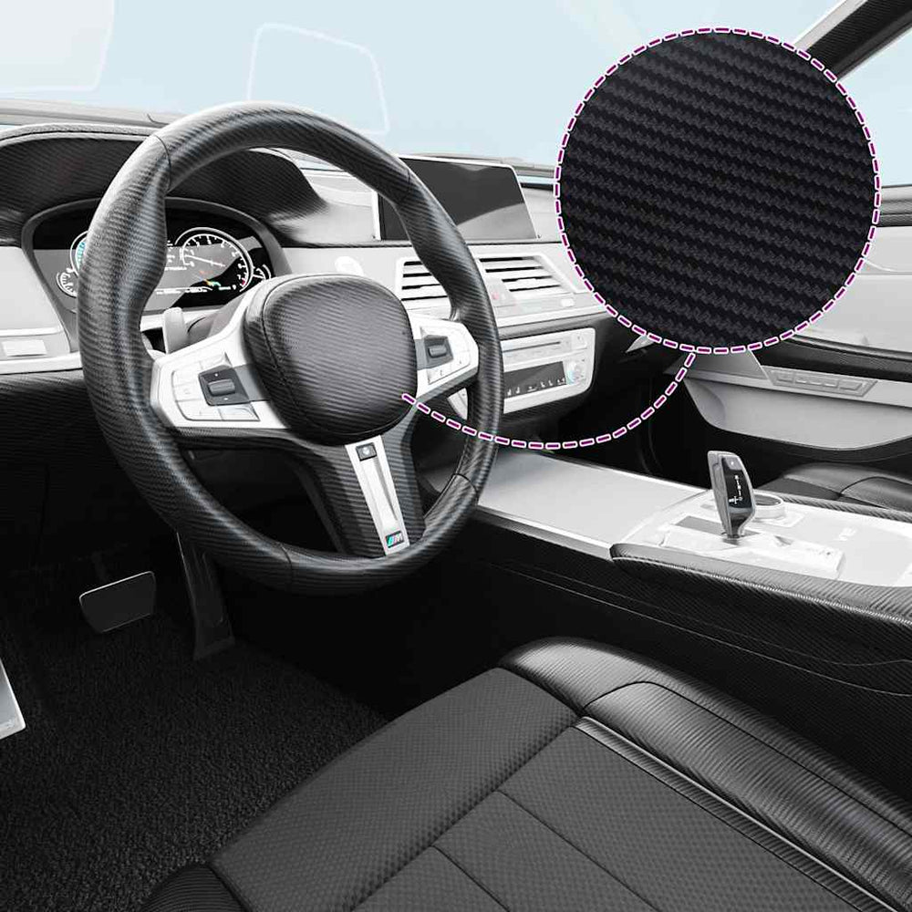 vidaXL Car Foils 2 pcs. 3D Black 100x150 cm+50x150 cm