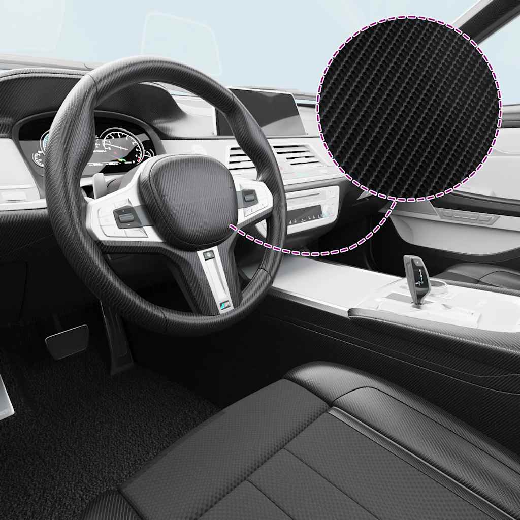 vidaXL Car Foils 2 pcs. 4D Black 100x150 cm