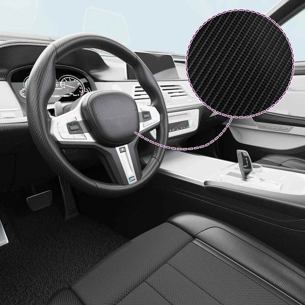 vidaXL Car Foils 2 pcs. 4D Black 100x150 cm