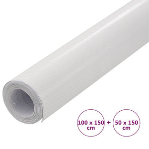 vidaXL Car Wraps 2 pcs. 4D White 100x150 cm+50x150 cm
