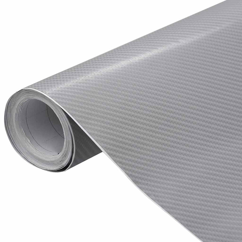 vidaXL Car Wrap Film 4D Silver 100x150 cm