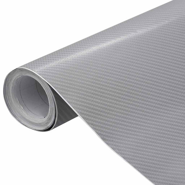vidaXL Car Wrap Film 4D Silver 100x150 cm