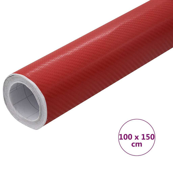 vidaXL Car Wrap Film 4D Red 100x150 cm