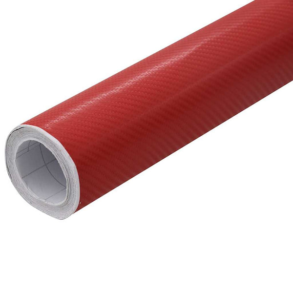 vidaXL Car Foils 2 pcs. 4D Red 100x150 cm+50x150 cm
