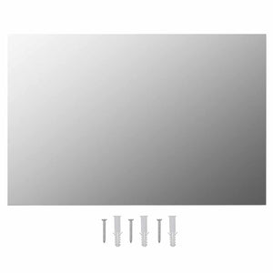 vidaXL Wall Mirror with LED Lighting Rectangular Glass
