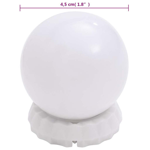 vidaXL Wall Mirror with LED Lighting Round Glass