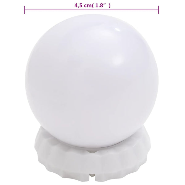 vidaXL Wall Mirror with LED Lighting Round Glass