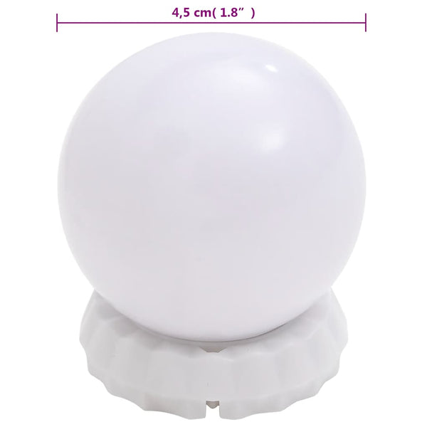 vidaXL Wall Mirror with LED Lighting Round Glass
