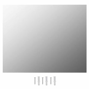 vidaXL Frameless Wall Mirror with LED Lighting Rectangular Glass