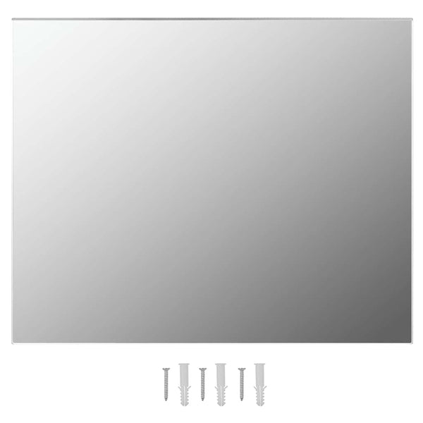 vidaXL Frameless Wall Mirror with LED Lighting Rectangular Glass