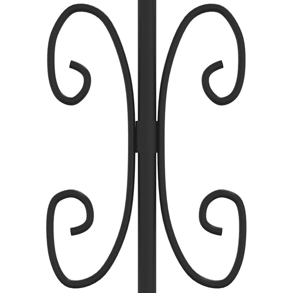 vidaXL KAMPEN Garden Gate with Spear Top Black 103 x 100 cm Steel