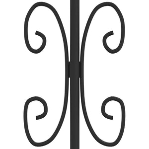 vidaXL Garden Gate KAMPEN with Spear Top Black 302 x 100 cm Steel