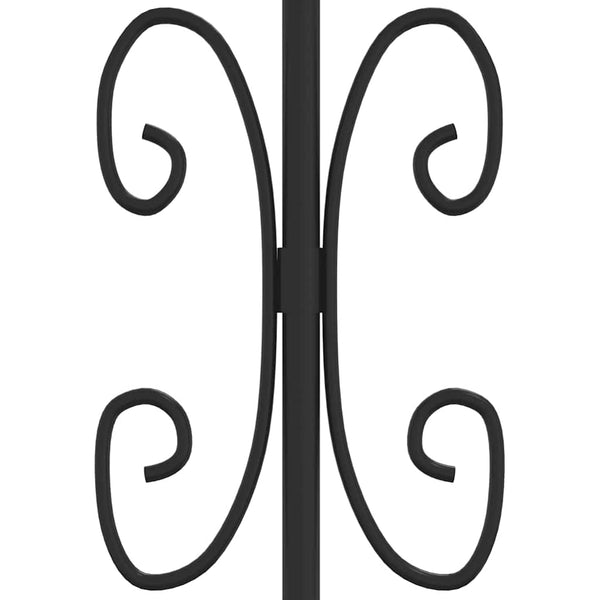 vidaXL Garden Gate KAMPEN with Spear Top Black 302 x 100 cm Steel