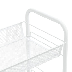 vidaXL Kitchen Trolley 3 Tiers White 46x26x64 cm Iron