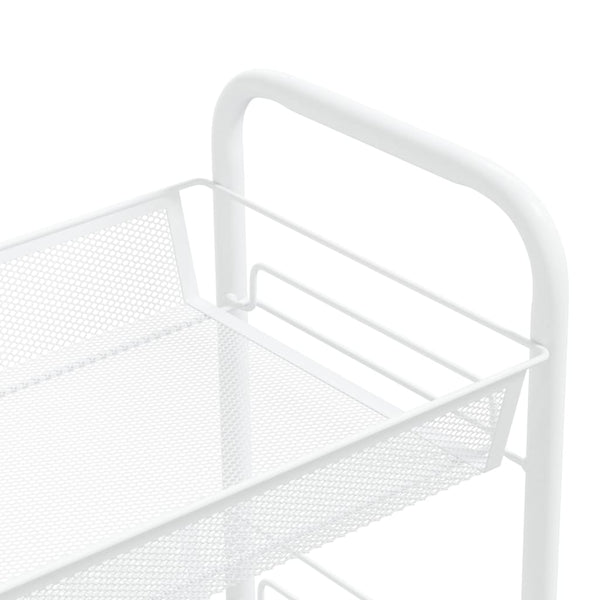 vidaXL Kitchen Trolley 5 Tiers White 46x26x105 cm Iron