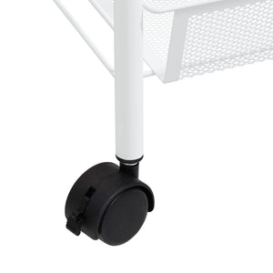 vidaXL Kitchen Trolley 5 Tiers White 46x26x105 cm Iron