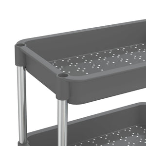 vidaXL Kitchen Trolley 5 Tiers Grey 42x29x128 cm Iron and ABS