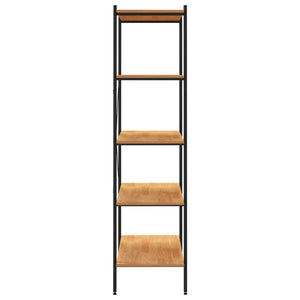 vidaXL 5-Tier Shelving Unit Black and Oak Look 80x40x163 cm
