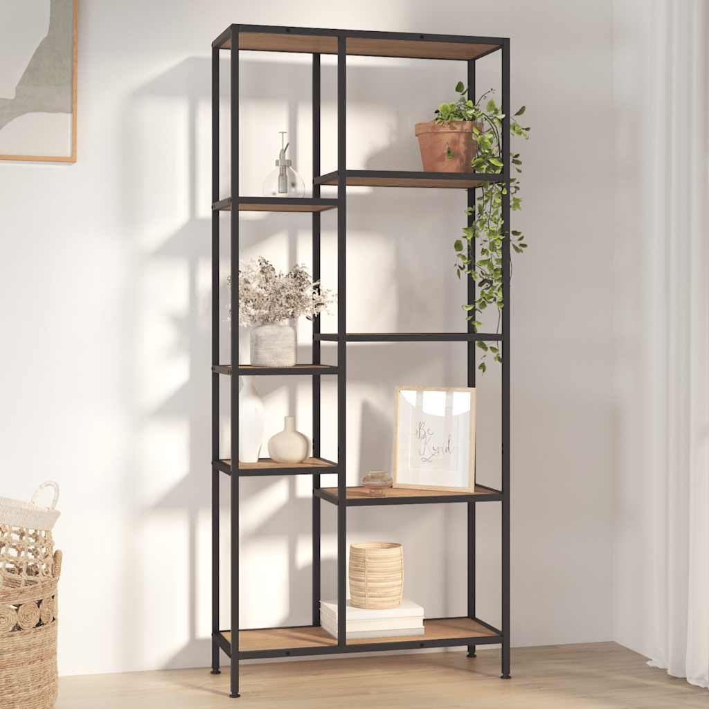 vidaXL Bookshelf 80x30x180 cm Steel and Engineered Wood