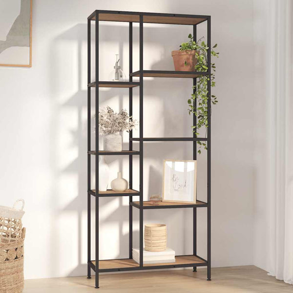 vidaXL Bookshelf 80x30x180 cm Steel and Engineered Wood