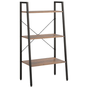 vidaXL 3-Tier Shelving Unit Dark Brown and Black 56x35x108 cm
