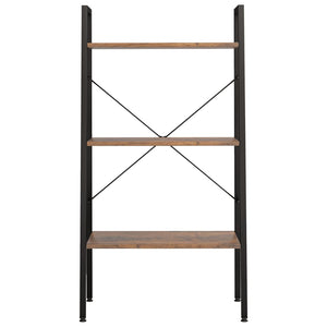 vidaXL 3-Tier Shelving Unit Dark Brown and Black 56x35x108 cm