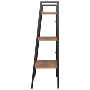 vidaXL 3-Tier Shelving Unit Dark Brown and Black 56x35x108 cm