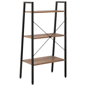 vidaXL 3-Tier Shelving Unit Dark Brown and Black 56x35x108 cm