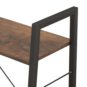 vidaXL 3-Tier Shelving Unit Dark Brown and Black 56x35x108 cm