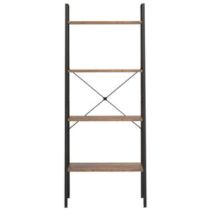vidaXL Shelving Unit with 4 Tiers Dark Brown and Black 56x35x140 cm