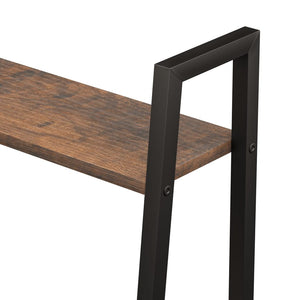 vidaXL Shelving Unit with 4 Tiers Dark Brown and Black 56x35x140 cm