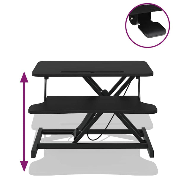vidaXL Adjustable Workstation 60x40x(13-41.5) cm Steel
