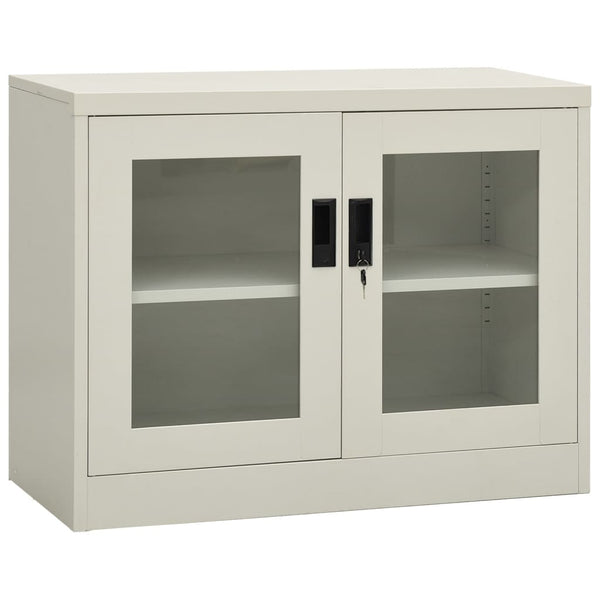 vidaXL Office Cabinet Light Gray 90x40x70 cm Steel