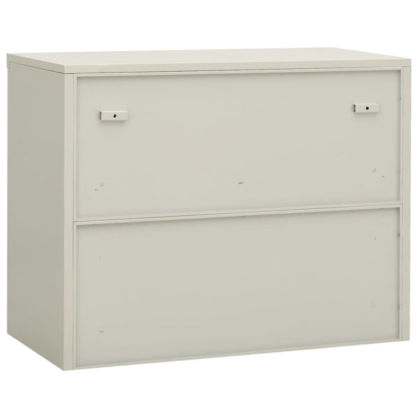 vidaXL Office Cabinet Light Gray 90x40x70 cm Steel