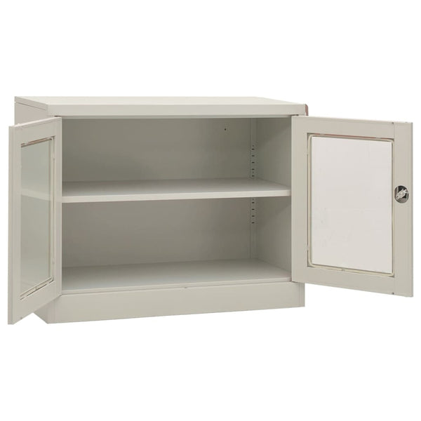 vidaXL Office Cabinet Light Gray 90x40x70 cm Steel