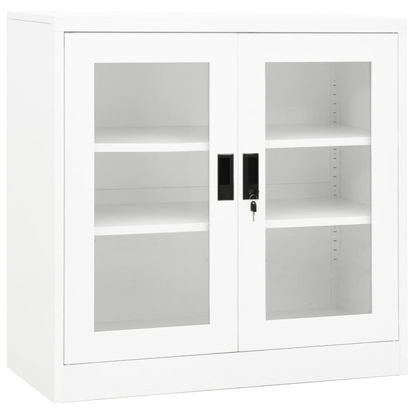 vidaXL Office Cabinet White 90x40x90 cm Steel