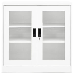 vidaXL Office Cabinet White 90x40x90 cm Steel