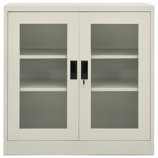 vidaXL Office Cabinet Light Gray 90x40x90 cm Steel