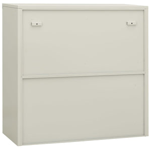 vidaXL Office Cabinet Light Gray 90x40x90 cm Steel