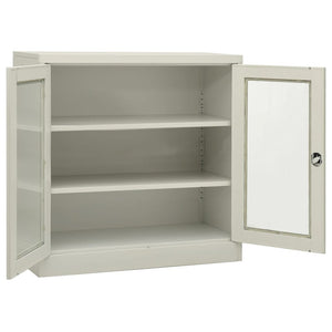 vidaXL Office Cabinet Light Gray 90x40x90 cm Steel